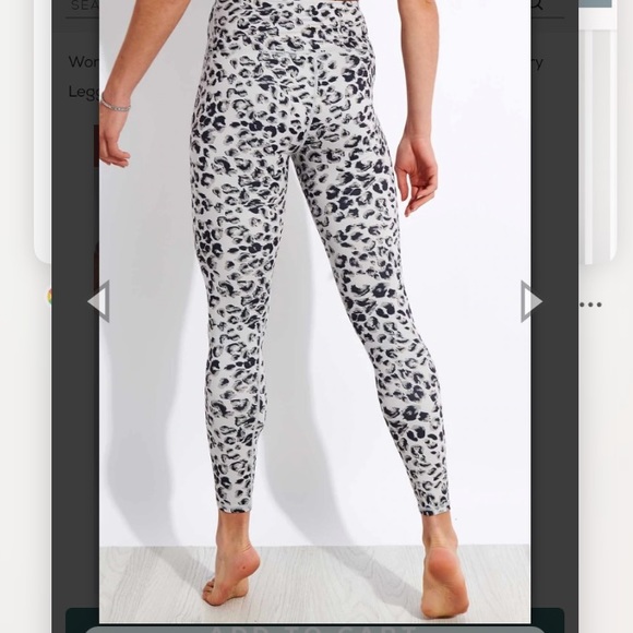 C9 CHAMPION Black Gray LEOPARD Animal Print Cropped Leggings Sz Small - Picture 9 of 16